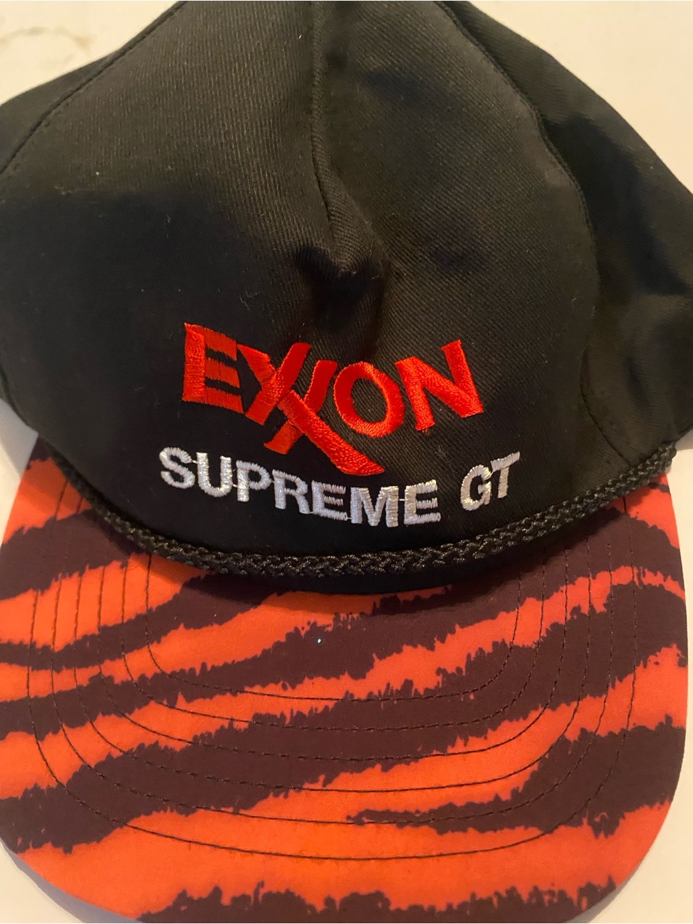 Supreme GT Black & Red Twill Cap